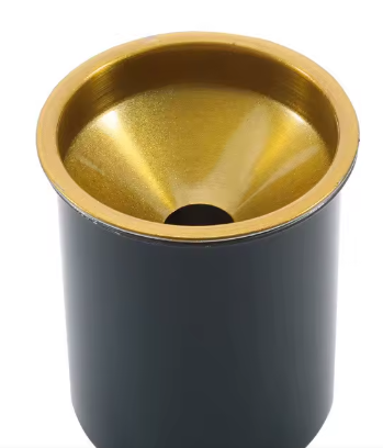 Cinzeiro Verde com Tampa Dourada