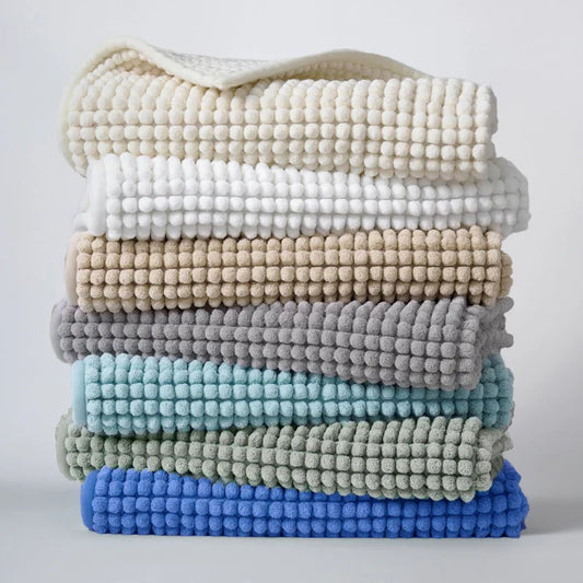 Chenille Bobble Bath Mat - Super Soft Microfibre & Non-Slip